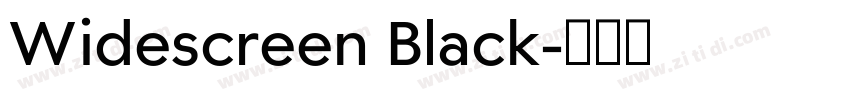 Widescreen Black字体转换